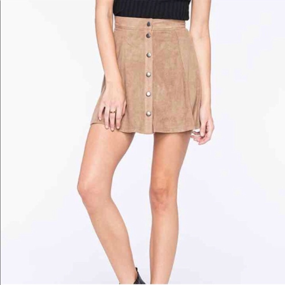 Suede skirt
